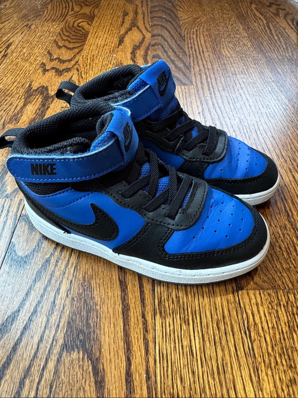 Nike Kids High-Top Sneakers in Blue and Black